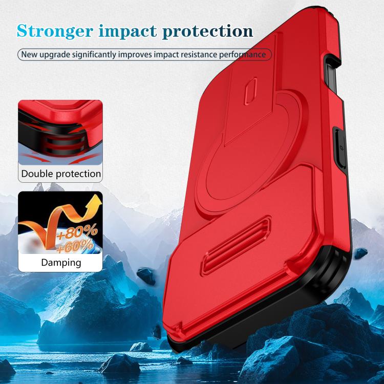 For iPhone 17 Pro Sliding Camshield MagSafe Holder Phone Case