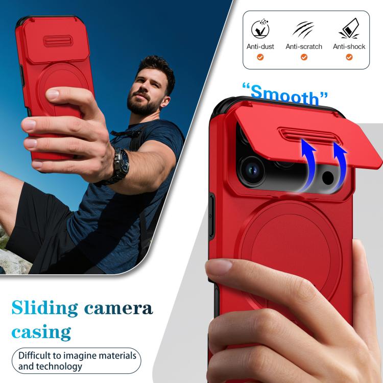 For iPhone 17 Pro Sliding Camshield MagSafe Holder Phone Case