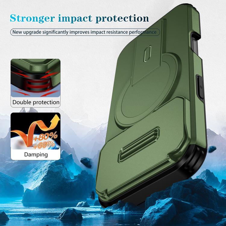 For iPhone 17 Pro Sliding Camshield MagSafe Holder Phone Case