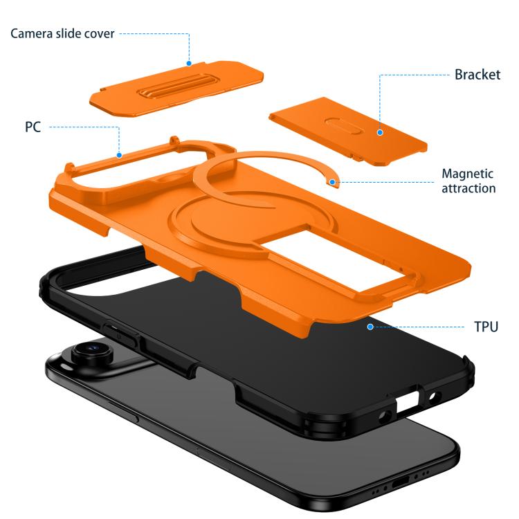 For iPhone Air Sliding Camshield MagSafe Holder Phone Case