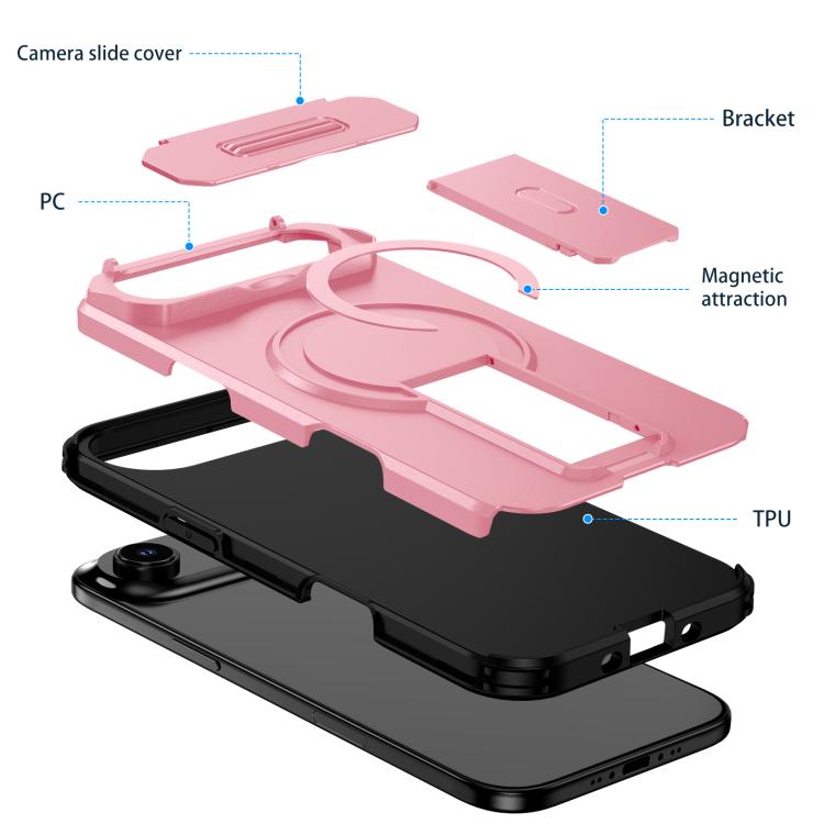 For iPhone Air Sliding Camshield MagSafe Holder Phone Case
