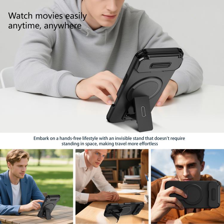 For iPhone Air Sliding Camshield MagSafe Holder Phone Case
