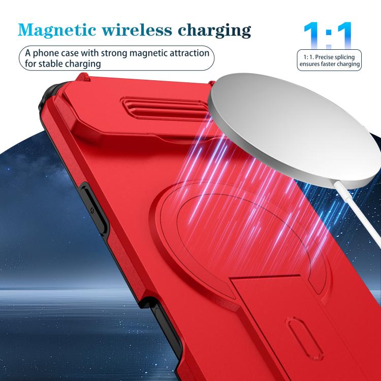 For iPhone Air Sliding Camshield MagSafe Holder Phone Case