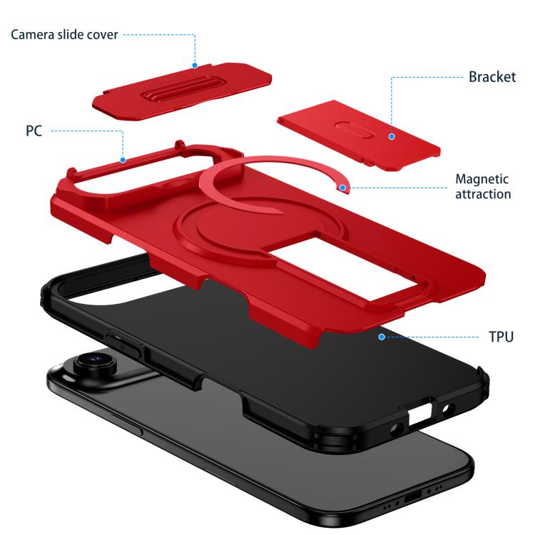 For iPhone Air Sliding Camshield MagSafe Holder Phone Case