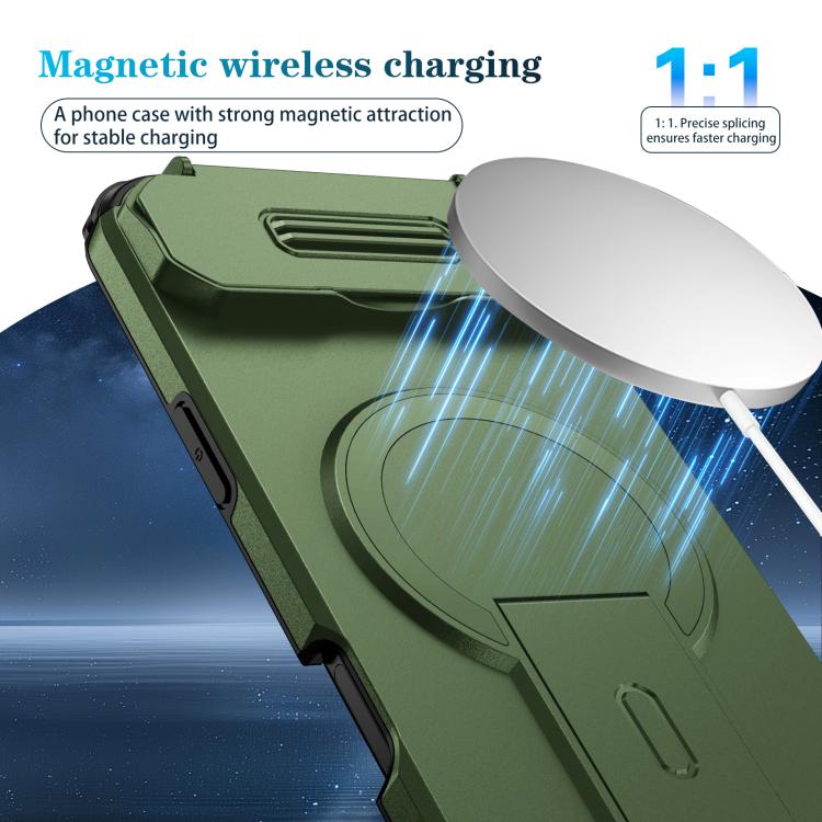 For iPhone Air Sliding Camshield MagSafe Holder Phone Case