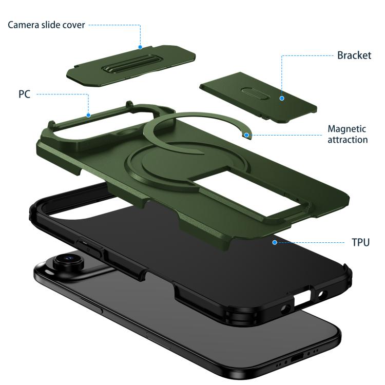 For iPhone Air Sliding Camshield MagSafe Holder Phone Case
