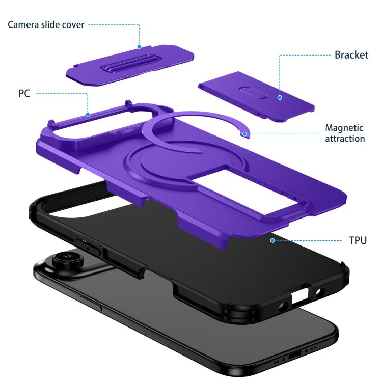 For iPhone Air Sliding Camshield MagSafe Holder Phone Case