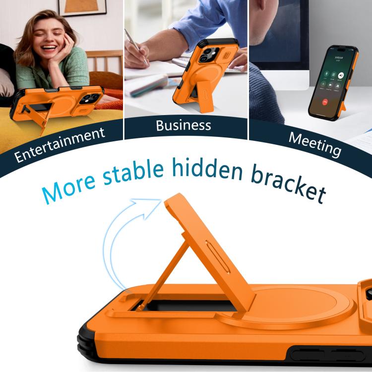 For iPhone 17 Sliding Camshield MagSafe Holder Phone Case