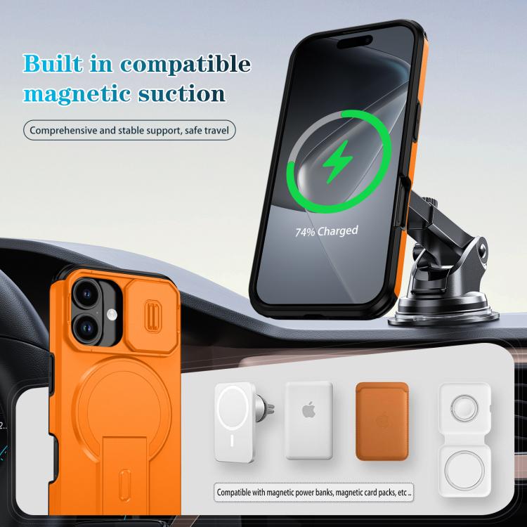 For iPhone 17 Sliding Camshield MagSafe Holder Phone Case