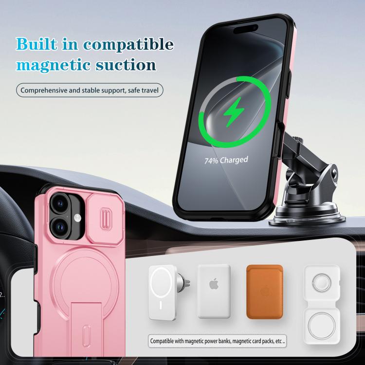 For iPhone 17 Sliding Camshield MagSafe Holder Phone Case