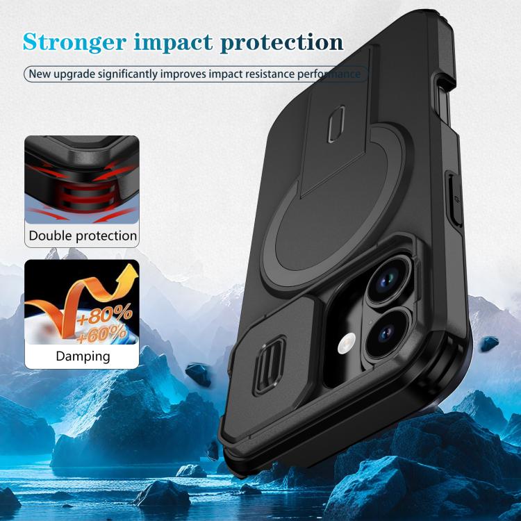 For iPhone 17 Sliding Camshield MagSafe Holder Phone Case