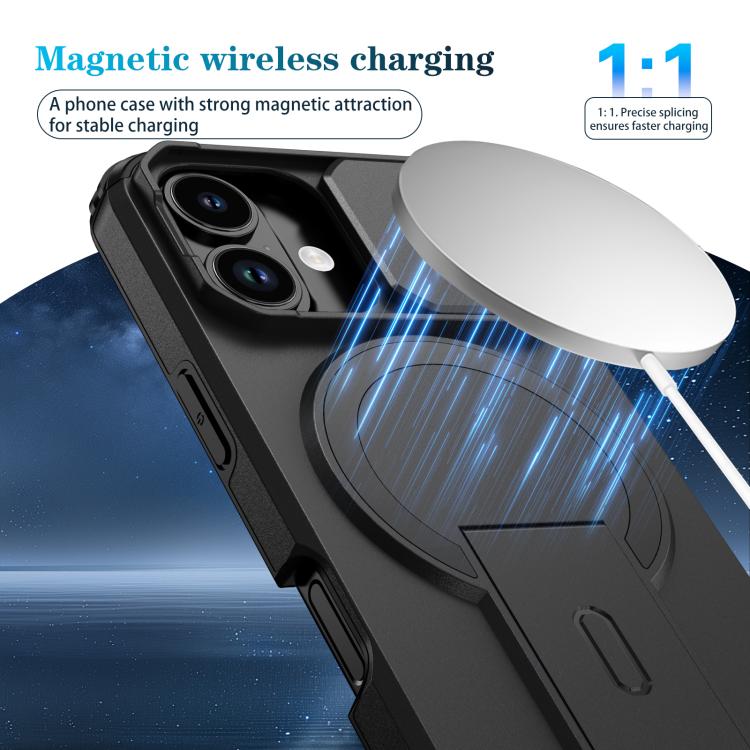 For iPhone 17 Sliding Camshield MagSafe Holder Phone Case