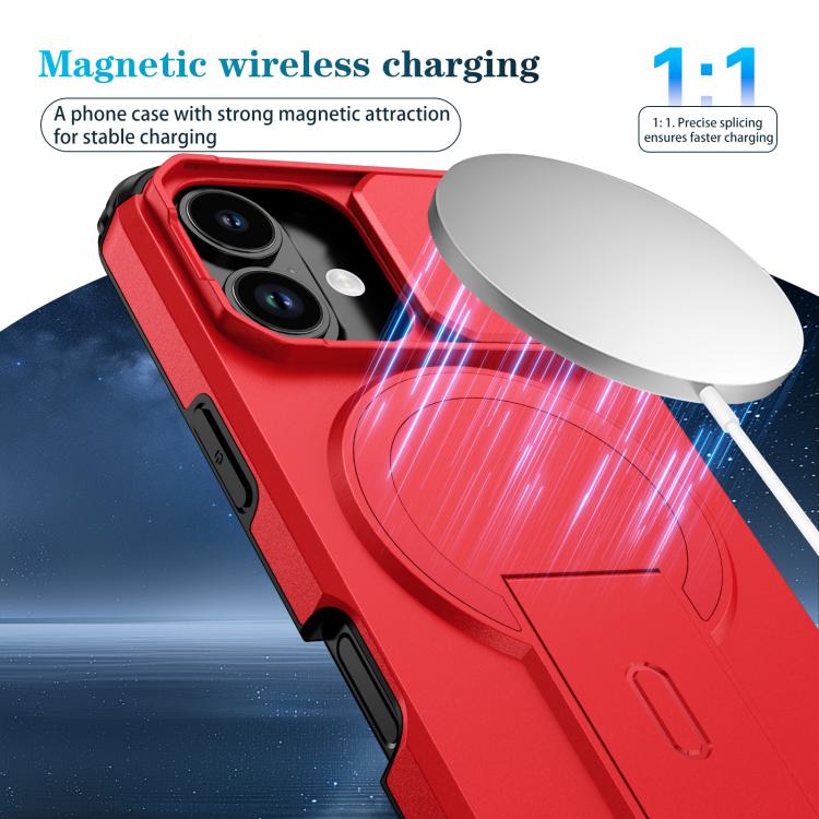 For iPhone 17 Sliding Camshield MagSafe Holder Phone Case