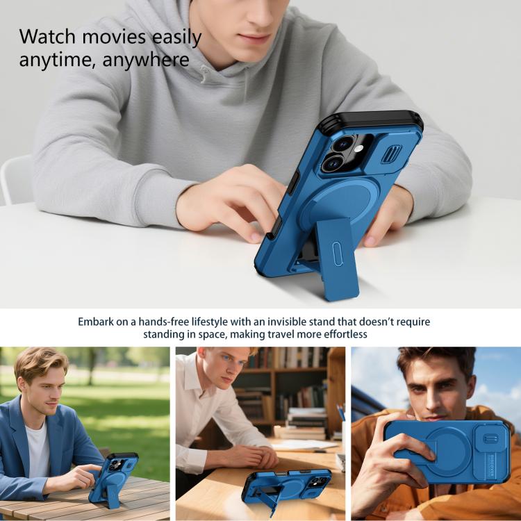 For iPhone 17 Sliding Camshield MagSafe Holder Phone Case