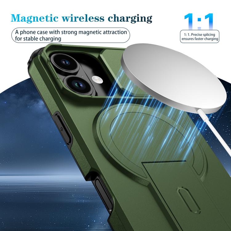 For iPhone 17 Sliding Camshield MagSafe Holder Phone Case