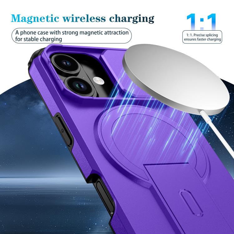 For iPhone 17 Sliding Camshield MagSafe Holder Phone Case