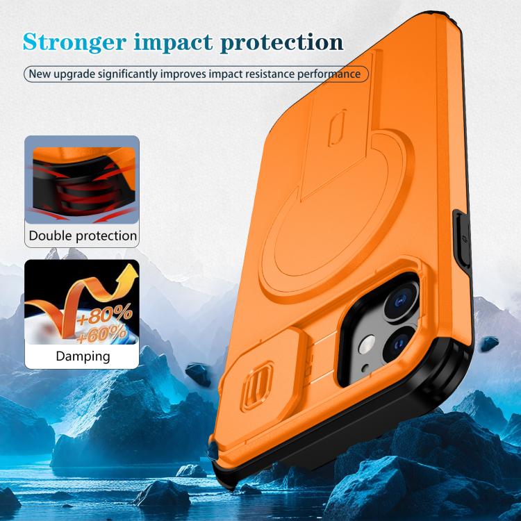 For iPhone 11 Sliding Camshield MagSafe Holder Phone Case
