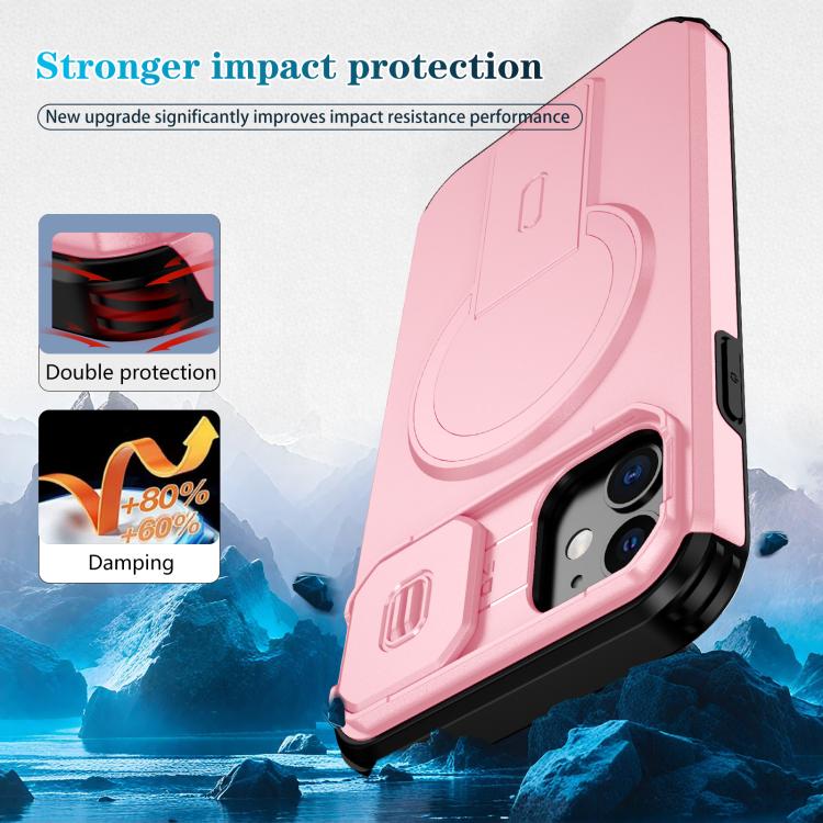 For iPhone 11 Sliding Camshield MagSafe Holder Phone Case