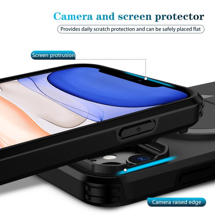 For iPhone 11 Sliding Camshield MagSafe Holder Phone Case