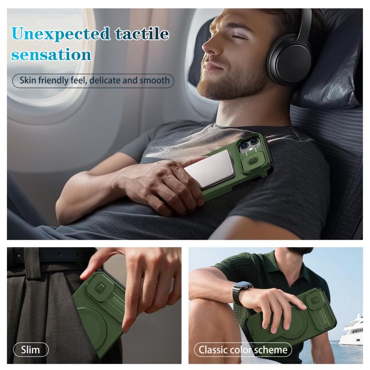 For iPhone 11 Sliding Camshield MagSafe Holder Phone Case