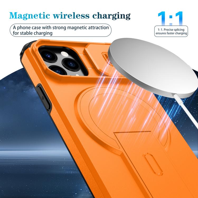 For iPhone 11 Pro Sliding Camshield MagSafe Holder Phone Case