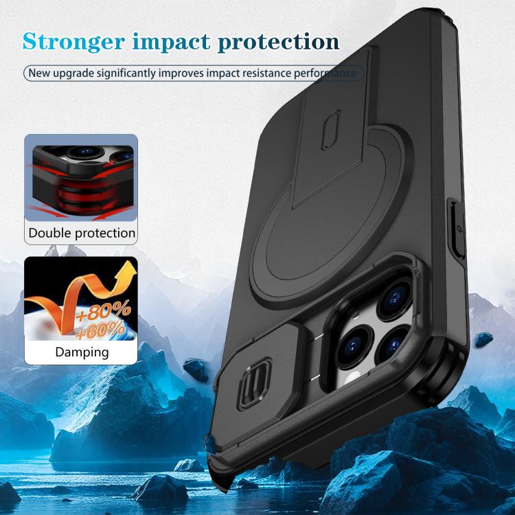 For iPhone 11 Pro Sliding Camshield MagSafe Holder Phone Case