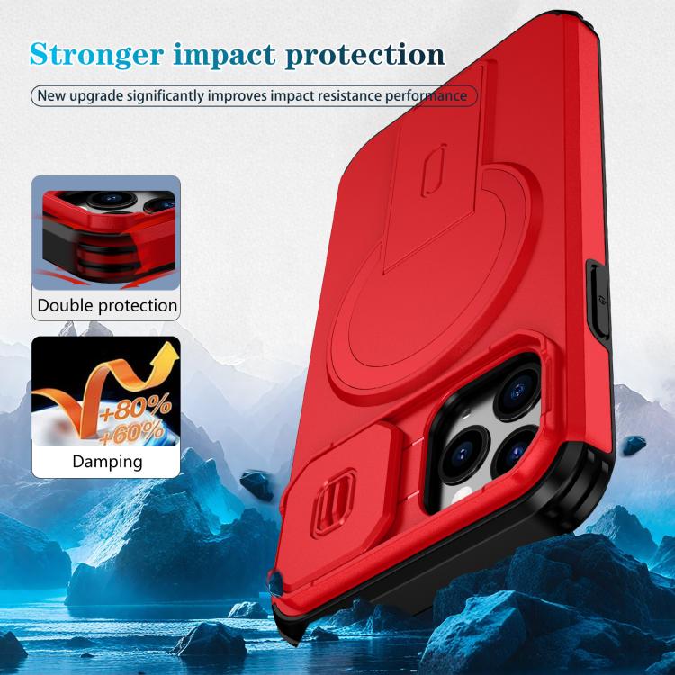 For iPhone 11 Pro Sliding Camshield MagSafe Holder Phone Case