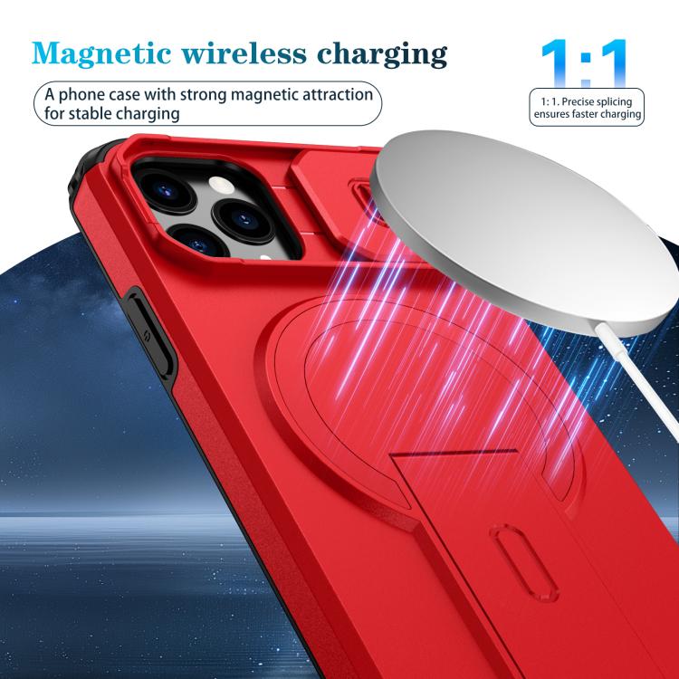For iPhone 11 Pro Sliding Camshield MagSafe Holder Phone Case