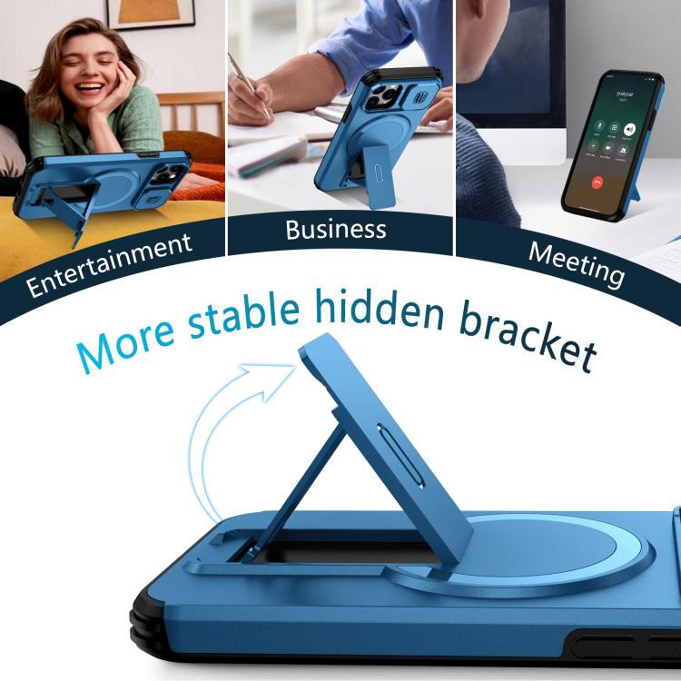 For iPhone 11 Pro Sliding Camshield MagSafe Holder Phone Case