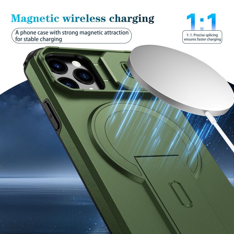 For iPhone 11 Pro Sliding Camshield MagSafe Holder Phone Case