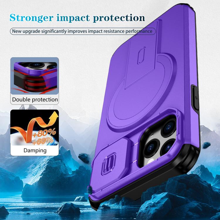 For iPhone 11 Pro Sliding Camshield MagSafe Holder Phone Case