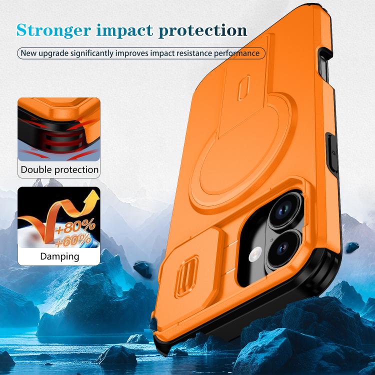 For iPhone 16 Plus Sliding Camshield MagSafe Holder Phone Case