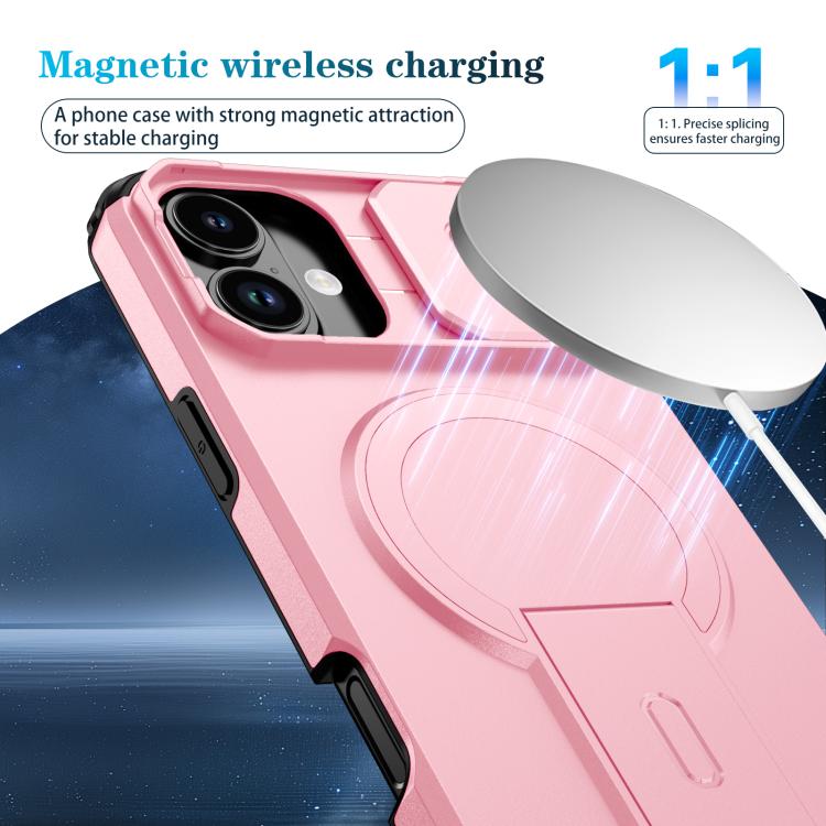 For iPhone 16 Plus Sliding Camshield MagSafe Holder Phone Case