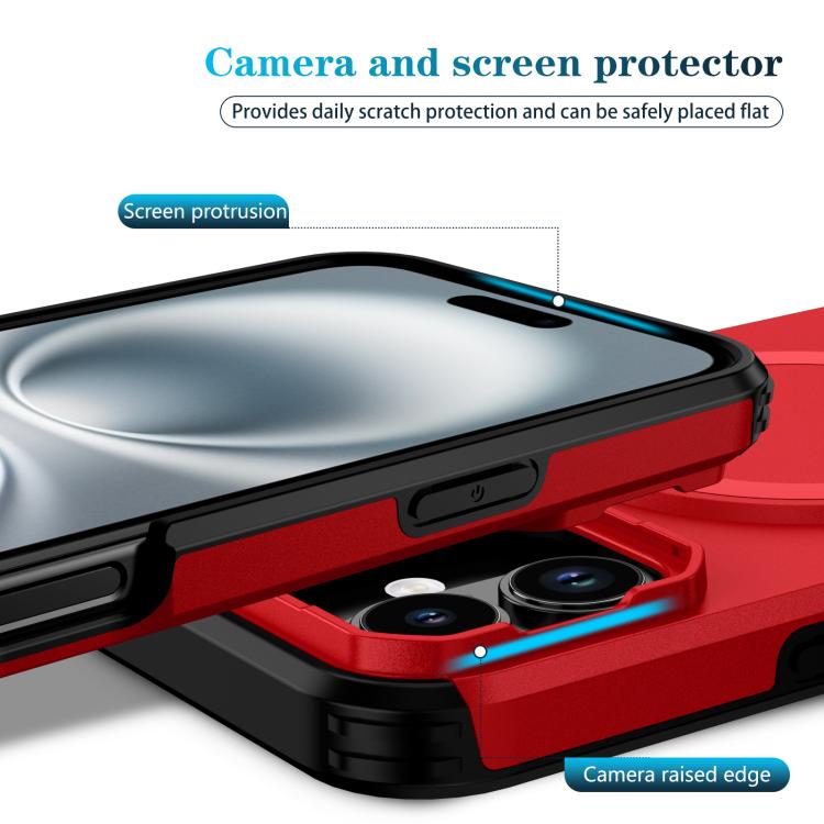 For iPhone 16 Plus Sliding Camshield MagSafe Holder Phone Case