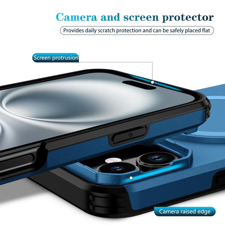 For iPhone 16 Plus Sliding Camshield MagSafe Holder Phone Case