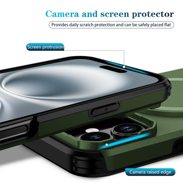 For iPhone 16 Plus Sliding Camshield MagSafe Holder Phone Case