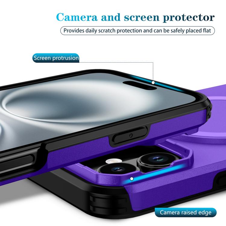 For iPhone 16 Plus Sliding Camshield MagSafe Holder Phone Case