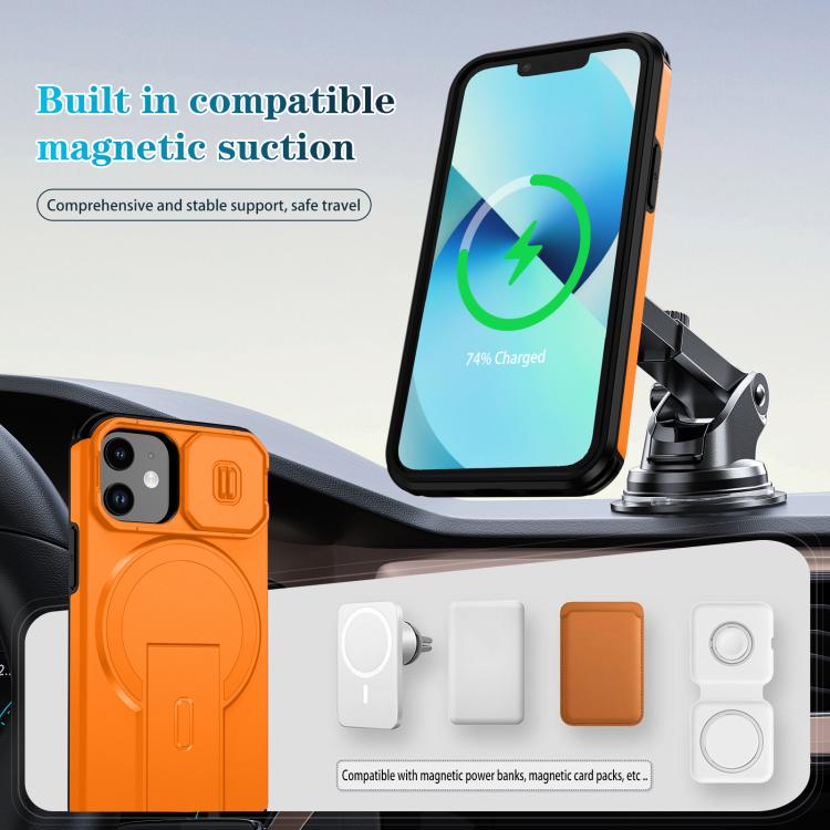 For iPhone 13 mini / 12 mini Sliding Camshield MagSafe Holder Phone Case