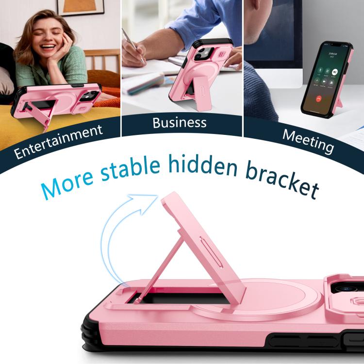 For iPhone 13 mini / 12 mini Sliding Camshield MagSafe Holder Phone Case