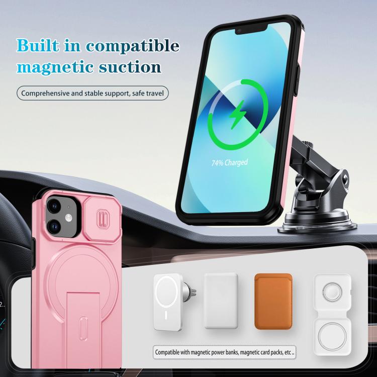For iPhone 13 mini / 12 mini Sliding Camshield MagSafe Holder Phone Case