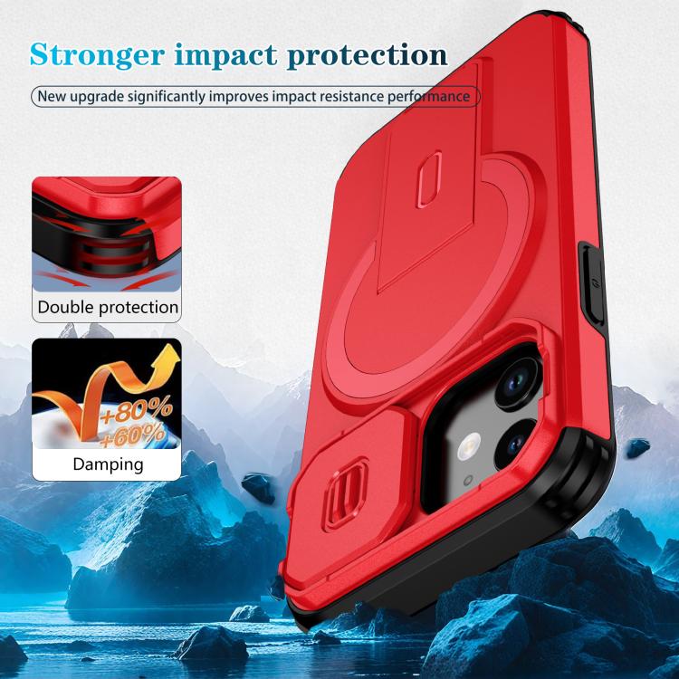For iPhone 13 mini / 12 mini Sliding Camshield MagSafe Holder Phone Case