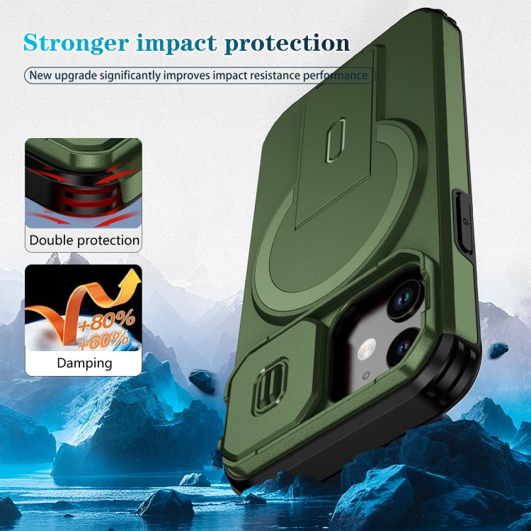 For iPhone 13 mini / 12 mini Sliding Camshield MagSafe Holder Phone Case