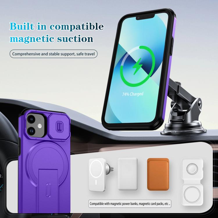 For iPhone 13 mini / 12 mini Sliding Camshield MagSafe Holder Phone Case
