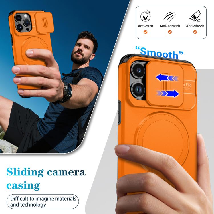 For iPhone 13 Pro Max Sliding Camshield MagSafe Holder Phone Case