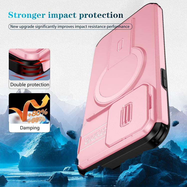 For iPhone 13 Pro Max Sliding Camshield MagSafe Holder Phone Case