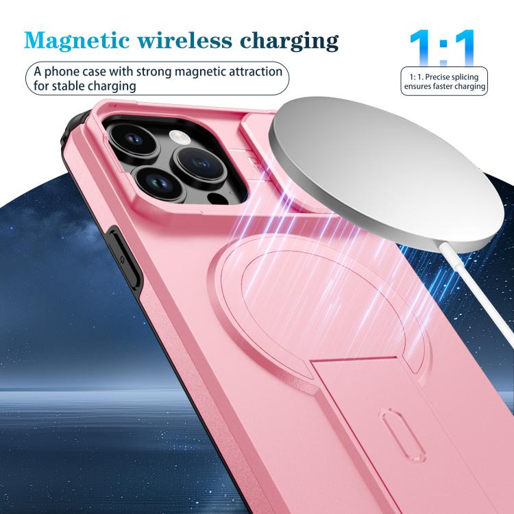 For iPhone 13 Pro Max Sliding Camshield MagSafe Holder Phone Case