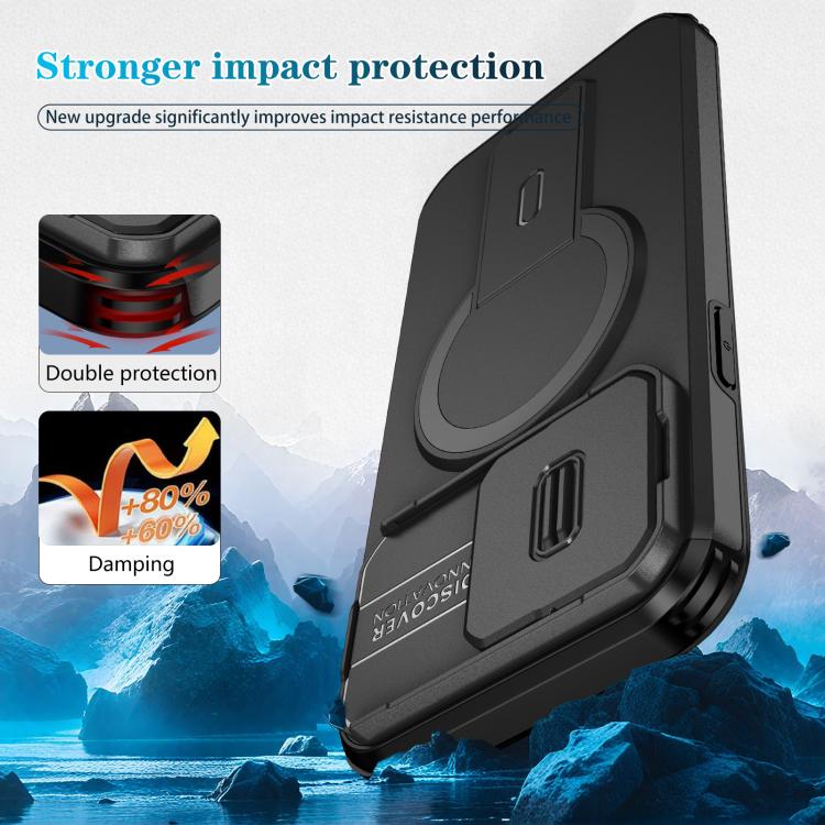 For iPhone 13 Pro Max Sliding Camshield MagSafe Holder Phone Case