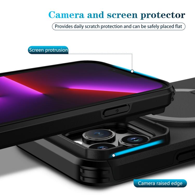 For iPhone 13 Pro Max Sliding Camshield MagSafe Holder Phone Case