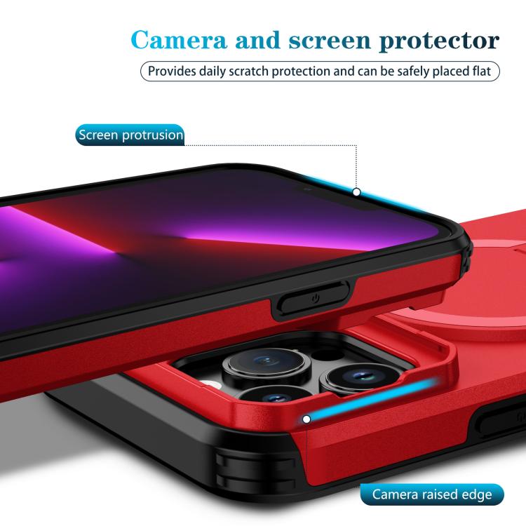 For iPhone 13 Pro Max Sliding Camshield MagSafe Holder Phone Case