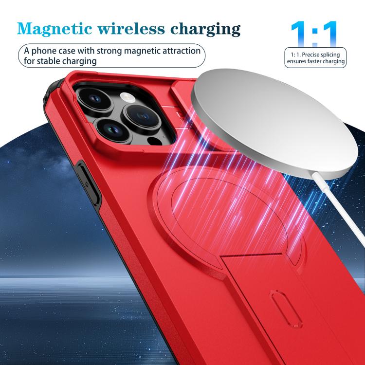 For iPhone 13 Pro Max Sliding Camshield MagSafe Holder Phone Case